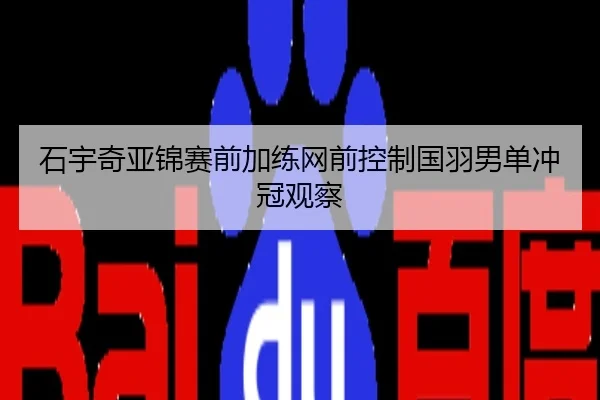 石宇奇亚锦赛前加练网前控制国羽男单冲冠观察
